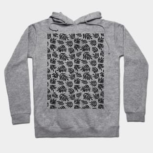 Branches pattern - black and white Hoodie